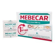 5163. Mebecar - (Mebendazol 500mg) - [Thùng 300 Hộp; Hộp 1 Vỉ; Vỉ 1 Viên] Bostonpharma - Việt Nam