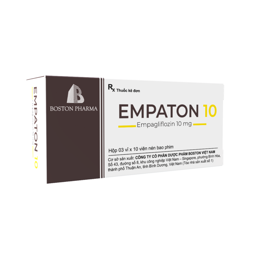 5265. Empaton 10 - (Empagliflozin 10mg) - [Thùng 363 Hộp; Hộp 3 Vỉ; Vỉ 10 Viên] Bostonpharma - Việt Nam
