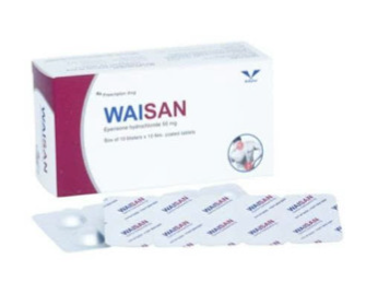 5343. Waisan - (Eperison HCl 50mg 50mg) - [Thùng 56 hộp; hộp 10 vỉ; vỉ 10 viên] Bidiphar - Việt Nam