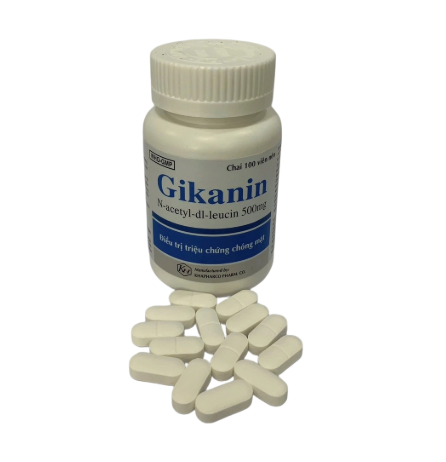 5398. Gikanin - (Acetylleucin (N-Acetyl-DL- Leucin) 500mg) - [Thùng 252 chai; chai 100 viên] Khánh Hòa - Việt Nam