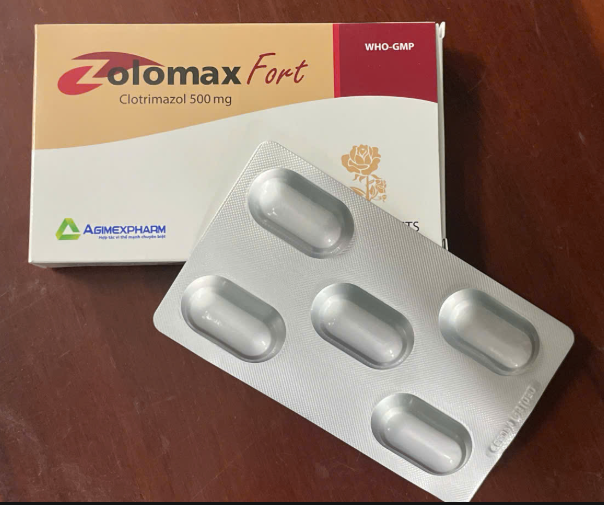 5455. Zolomax Fort - (Clotrimazol 500mg) - [Thùng 180 Vỉ; Hộp 1 Vỉ; Vỉ 5 Viên] Agimexpharm - Việt Nam